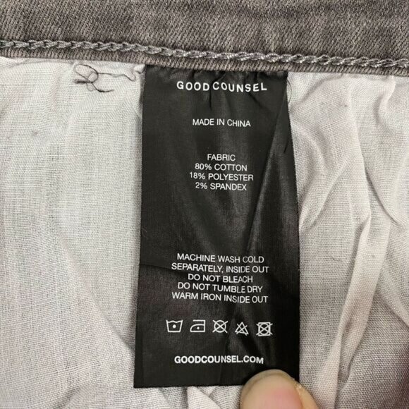 Good Counsel Thurmond Tapared Men's size 44/30 color Washed Gray. - Picture 9 of 11